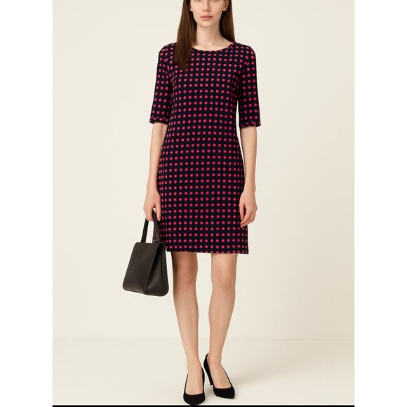 Gap Navy & Pink Polka Dot Vicki Shift Dress - Size Extra Small XS - Picture 1 of 9